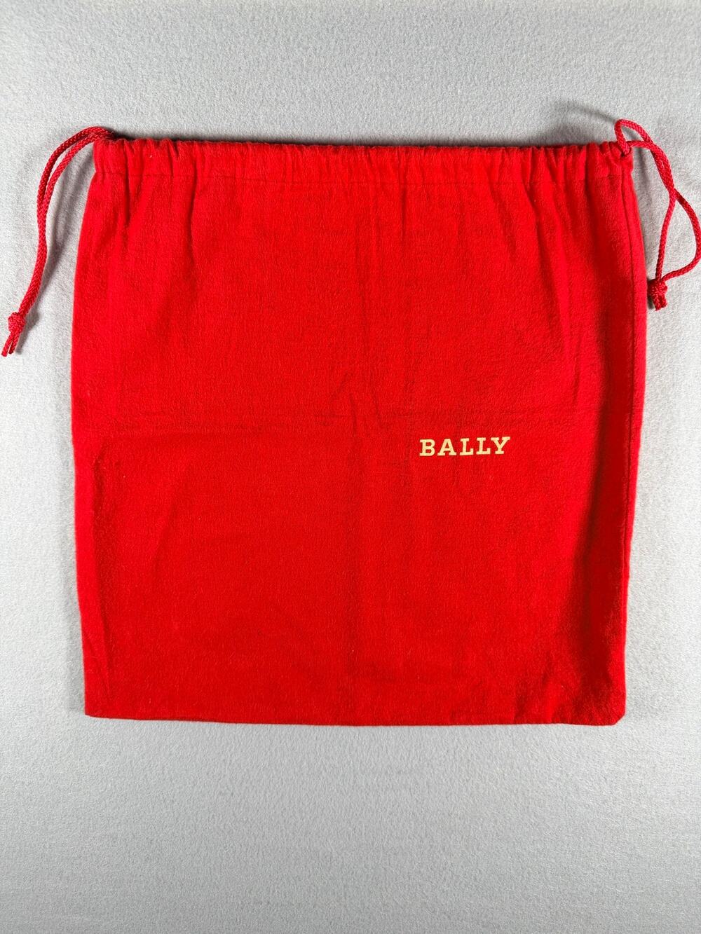 Authentic Bally Red Cotton Drawstring Dust Bag